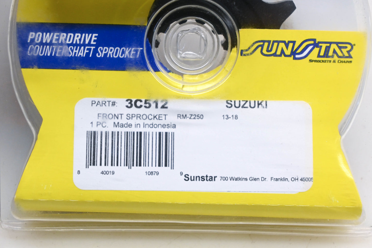 Sunstar 3C512 Front Sprocket 12T NOS
