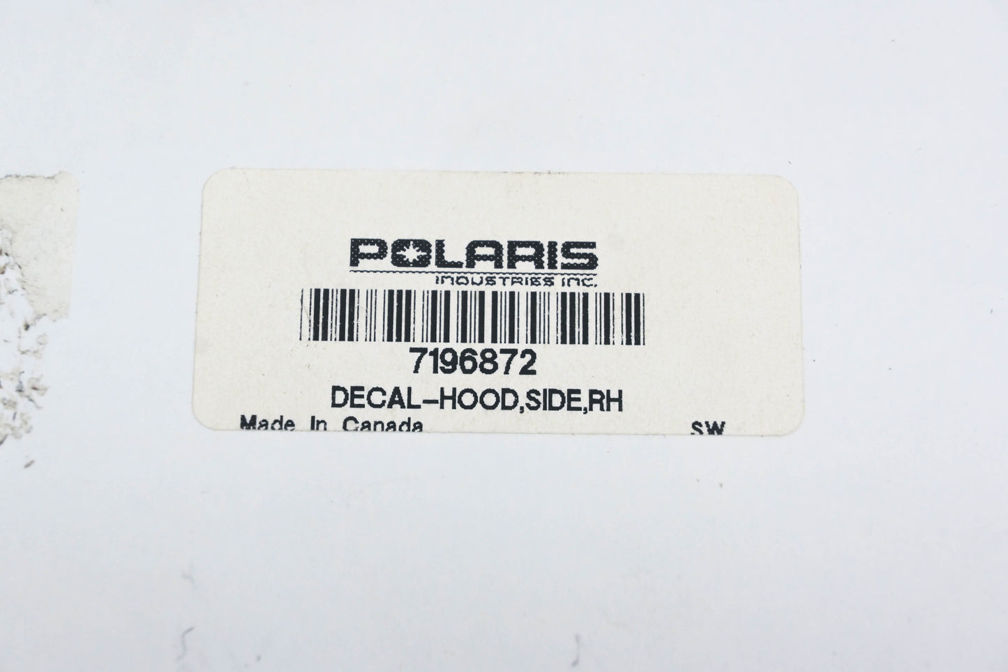 New OEM Polaris 7196872 Righthand Hood Side Decal NOS
