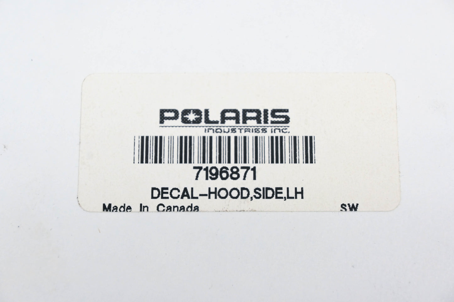 New OEM Polaris 7196871 Lefthand Hood Side Decal NOS