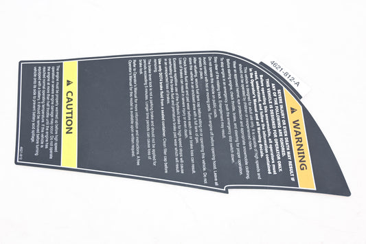 New OEM Arctic Cat 4621-812 Warning Decal NOS