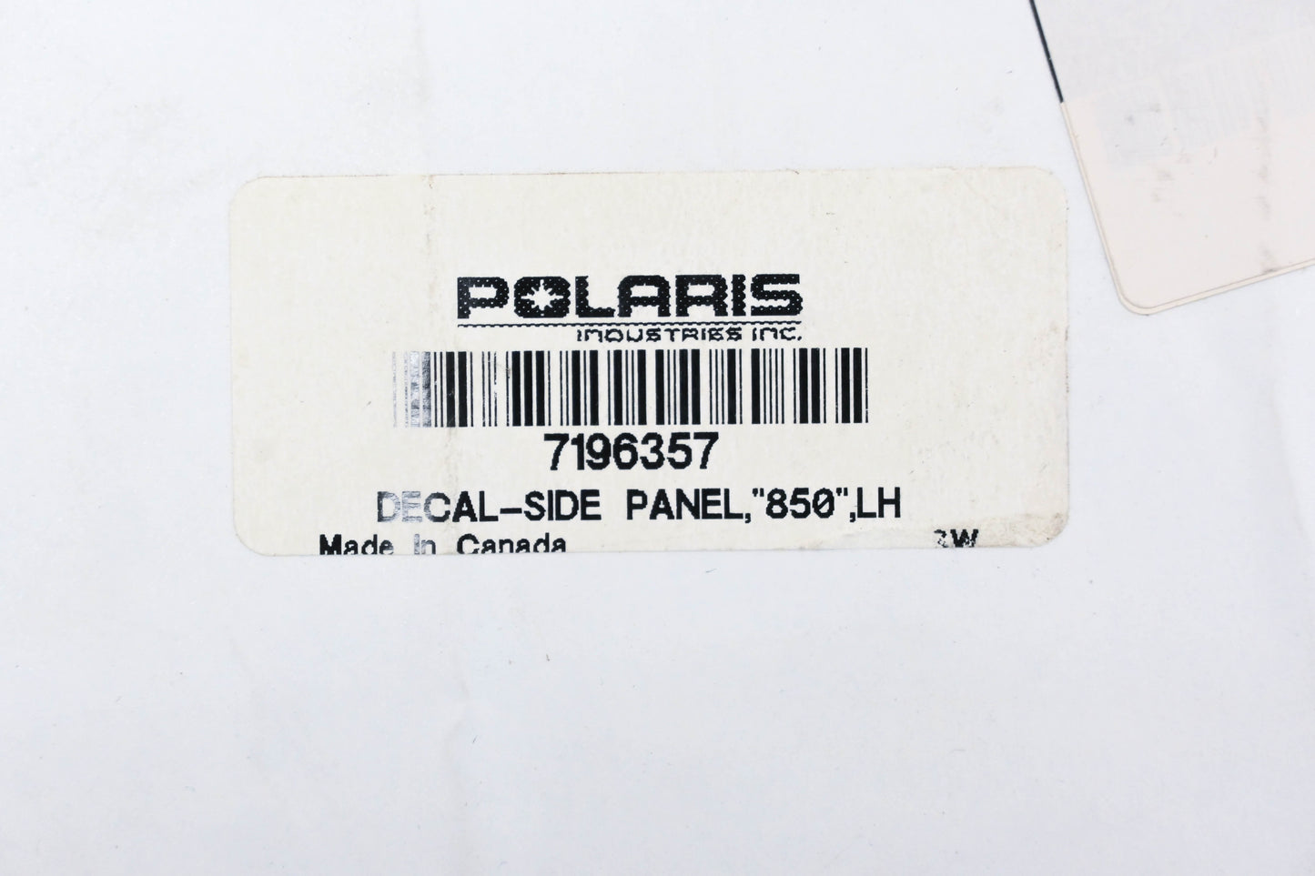 New OEM Polaris 7196357 Lefthand Side Panel 850 Decal NOS