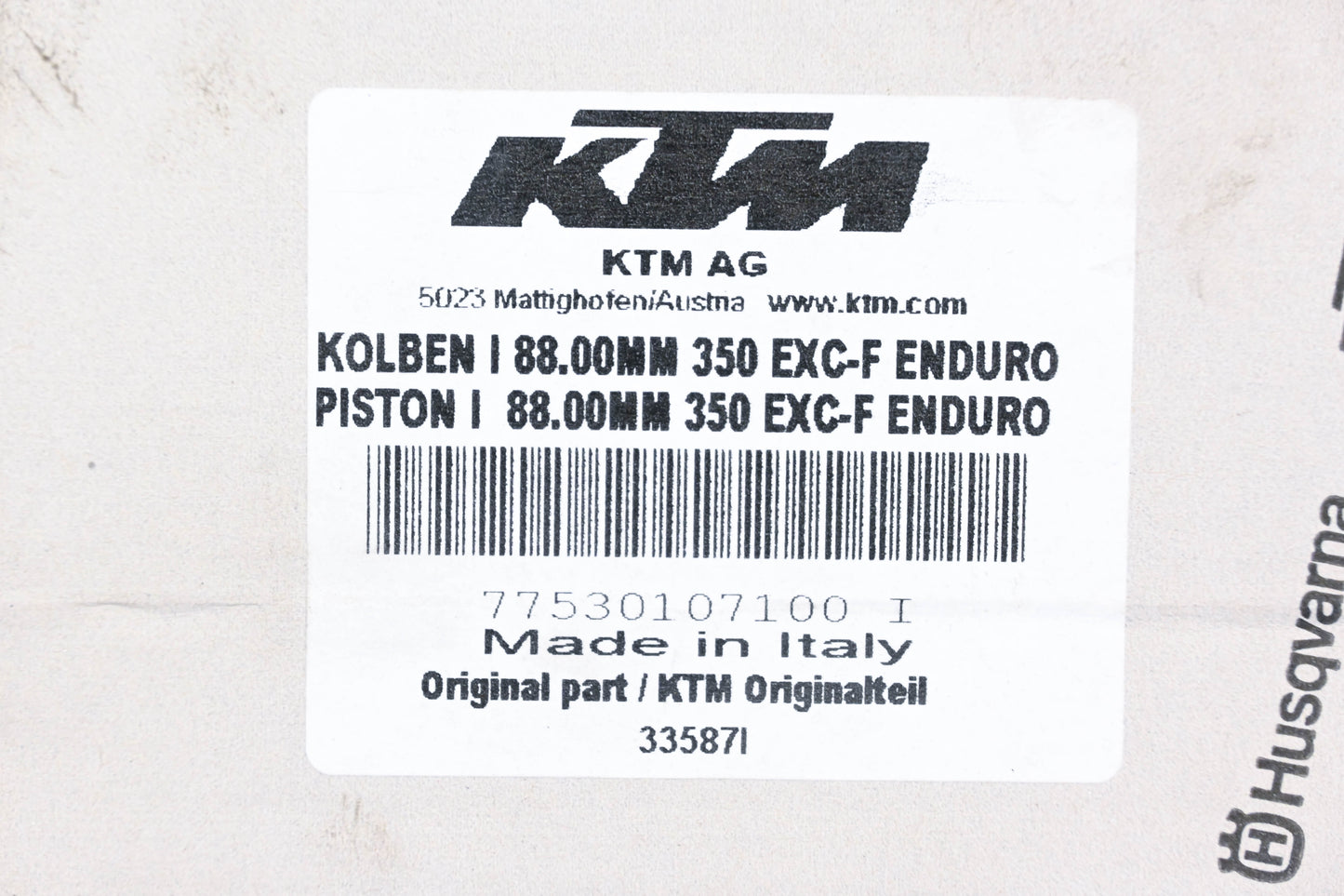 New OEM KTM 77530107100 Piston Kit NOS