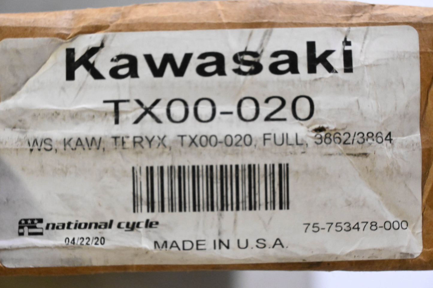 New OEM Kawasaki TX000-20 Poly Full Windshield Kit NOS