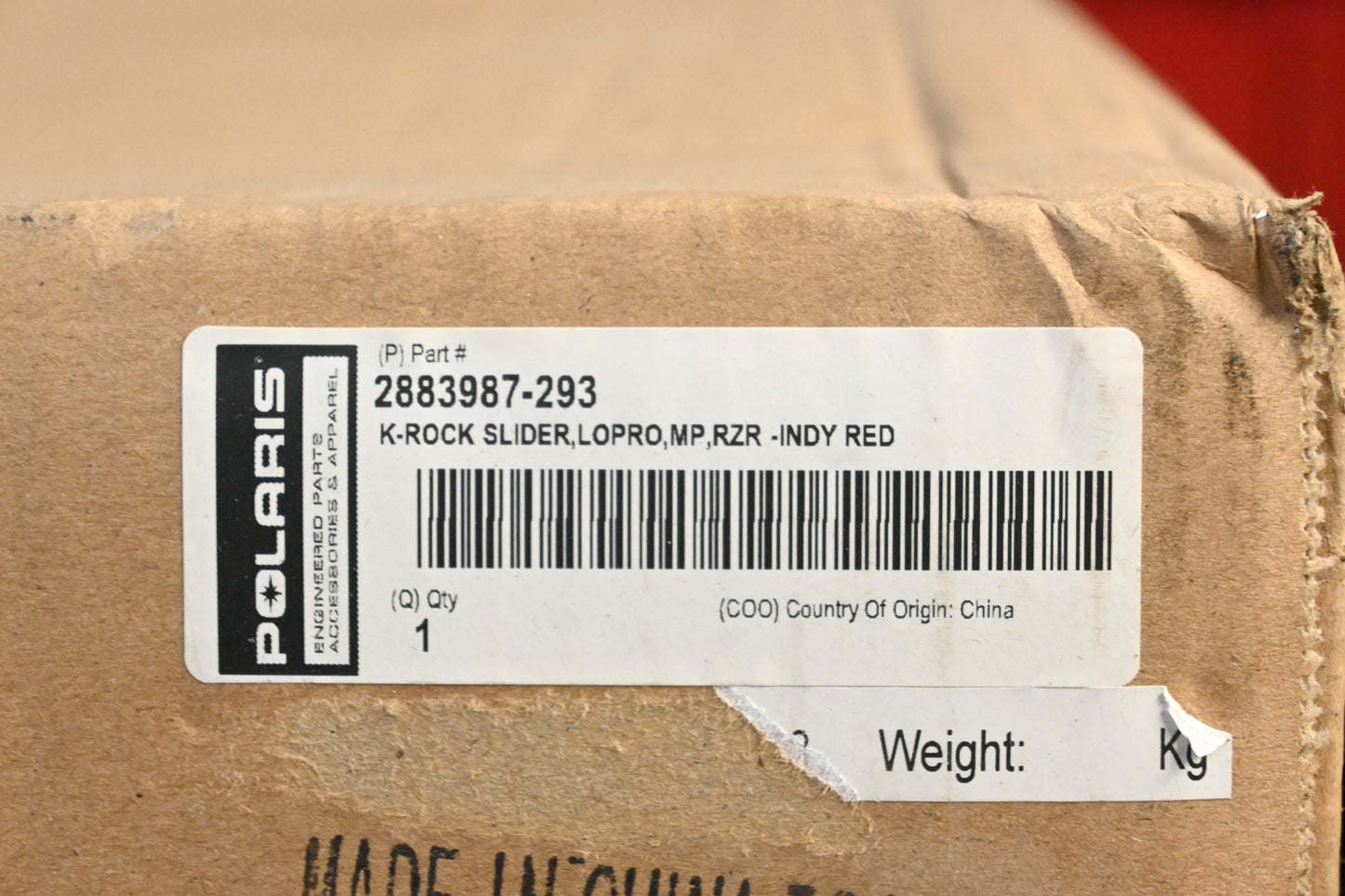 New OEM Polaris 2883987-293 Indy Red K-Rock Slider Lopro MP Panel Kit NOS