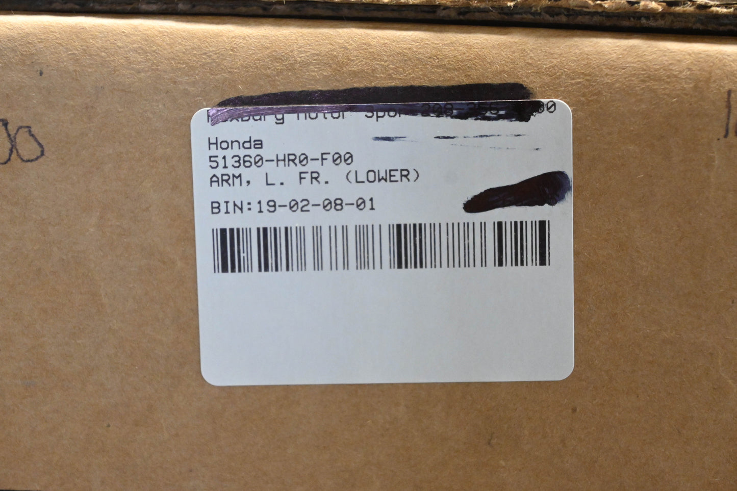 New OEM Honda 51360-HR0-F00 Front Left Lower A-Arm NOS