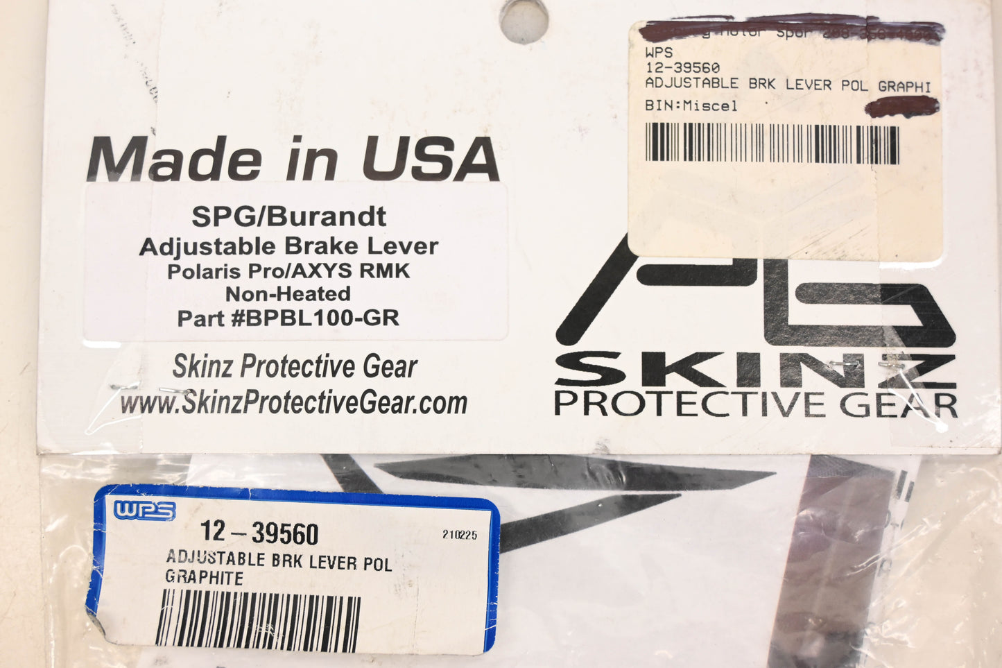 Skinz BPBL100-GR, 12-39560 Adjustable Brake Lever NOS