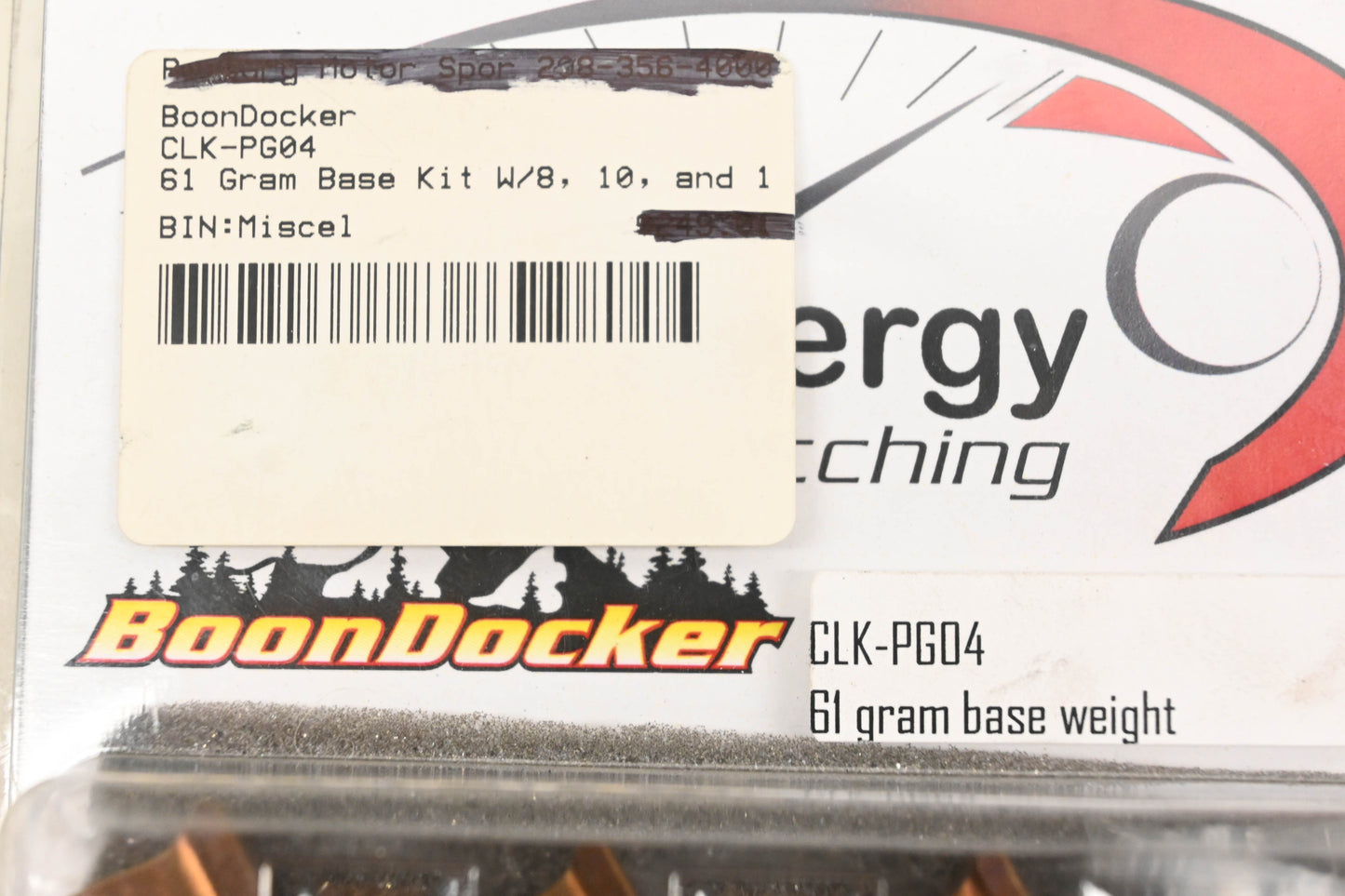 BoonDocker CLK-PG04 High Energy 61-Gram Clutch Weight Kit NOS