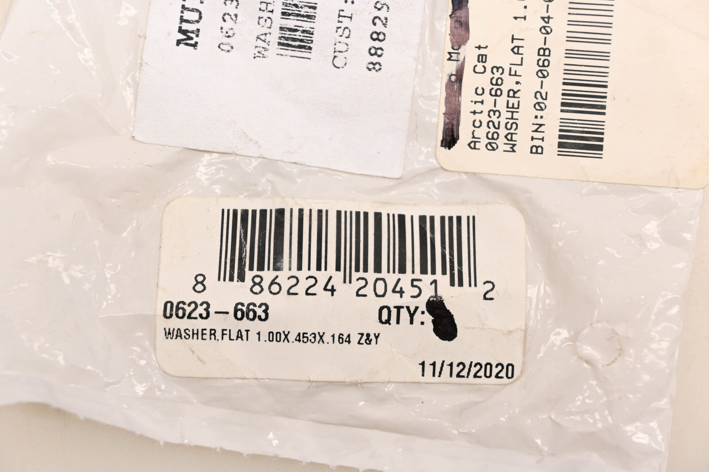 New OEM Arctic Cat 0623-663 Washers Qty 4 NOS