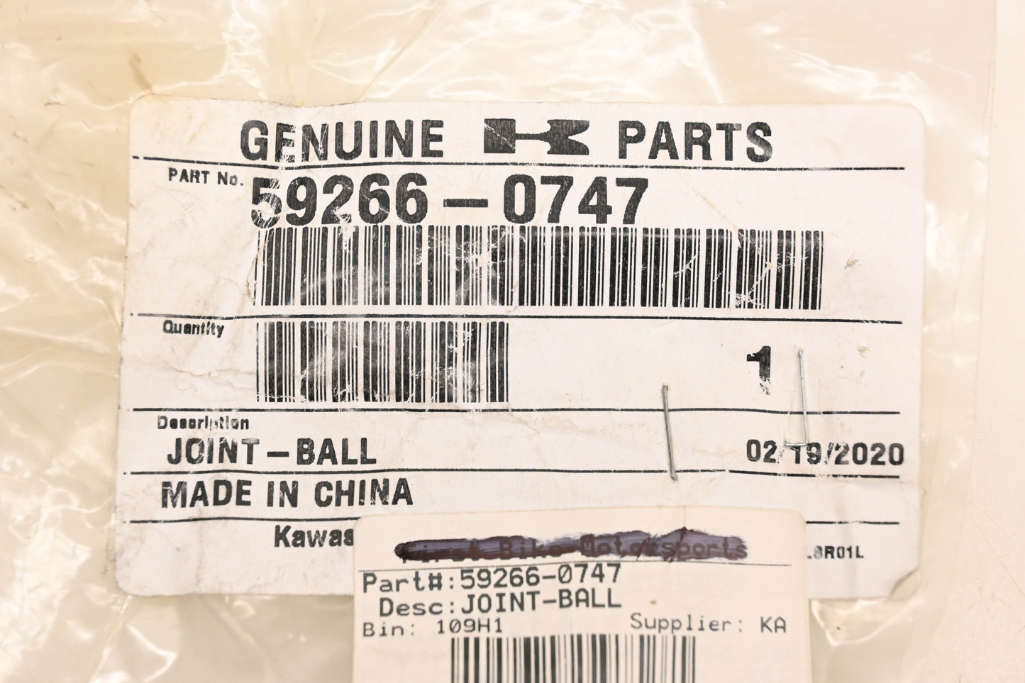 New OEM Kawasaki 59266-0747 Ball Joint NOS
