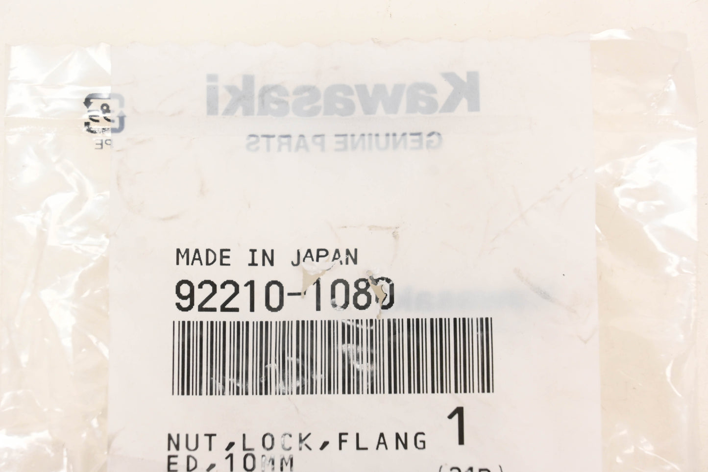New OEM Kawasaki 92210-1080 Flange Lock Nut NOS