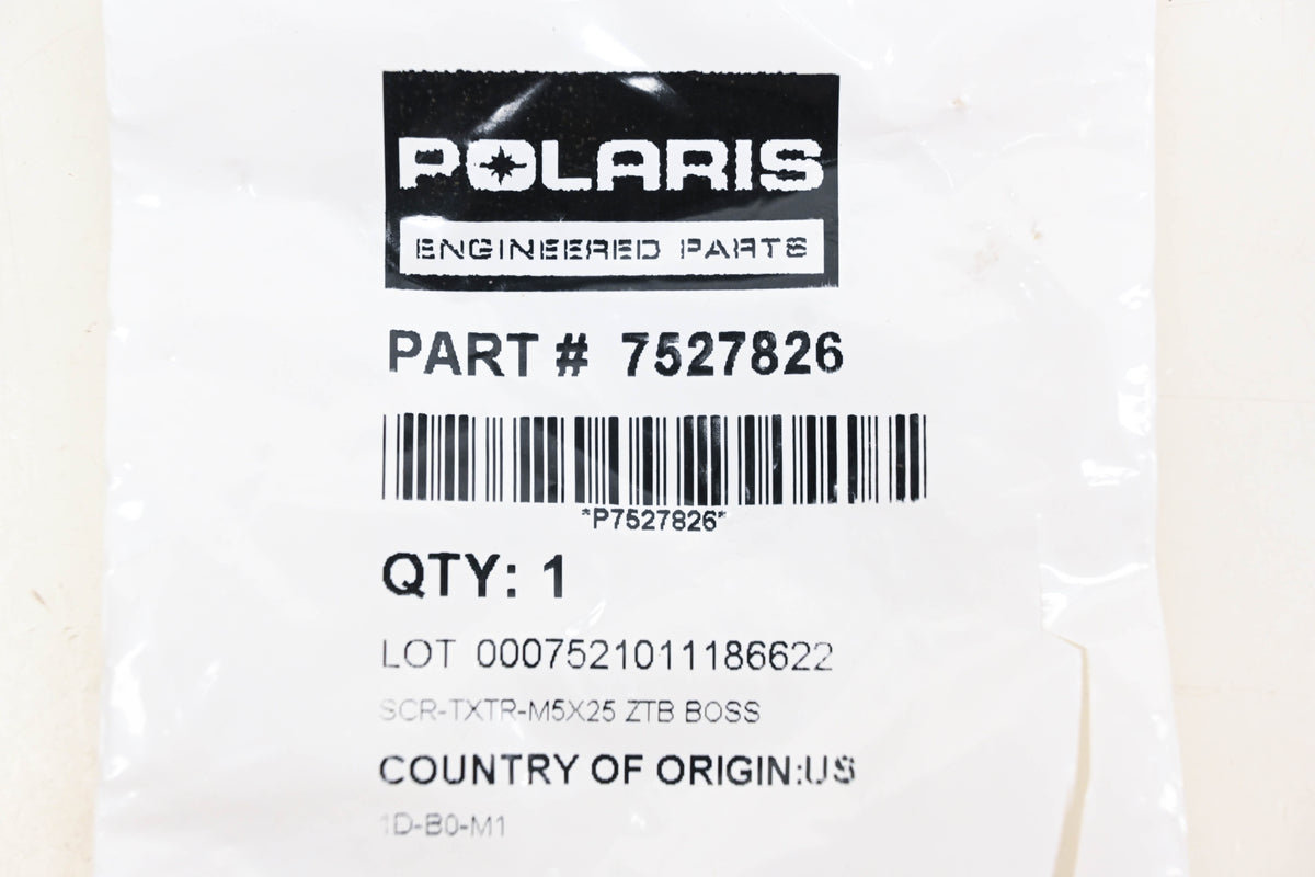 New OEM Polaris 7527826 Torx Truss M5x25 ZTB BOSS Screws Qty 2 NOS
