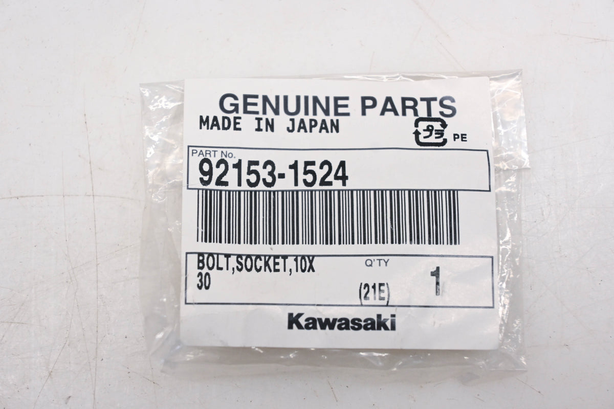 New OEM Kawasaki 92153-1524 Socket Head 10x30 Bolt NOS