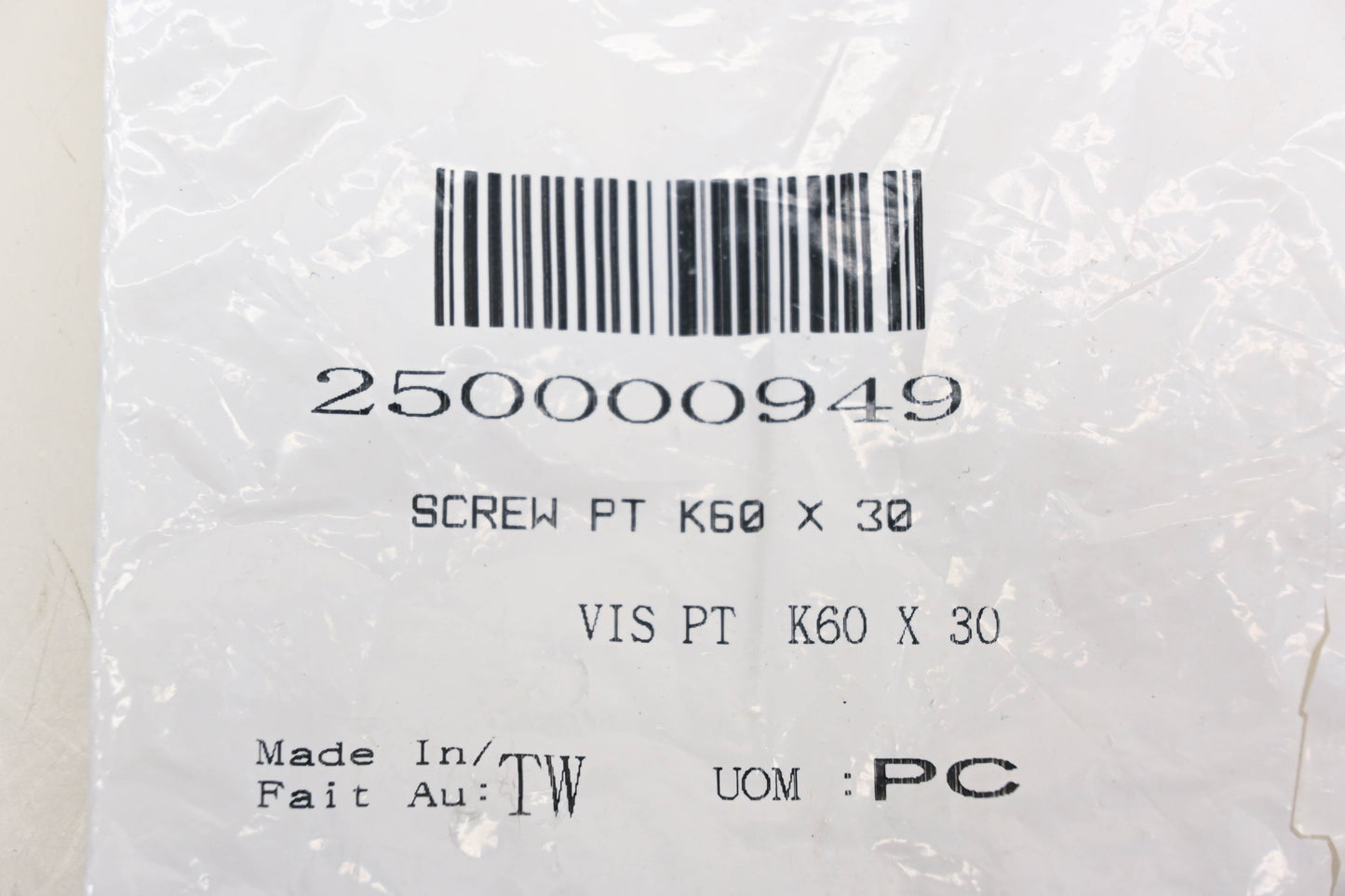 Aftermarket 250000949 Screw K650 x 30 NOS