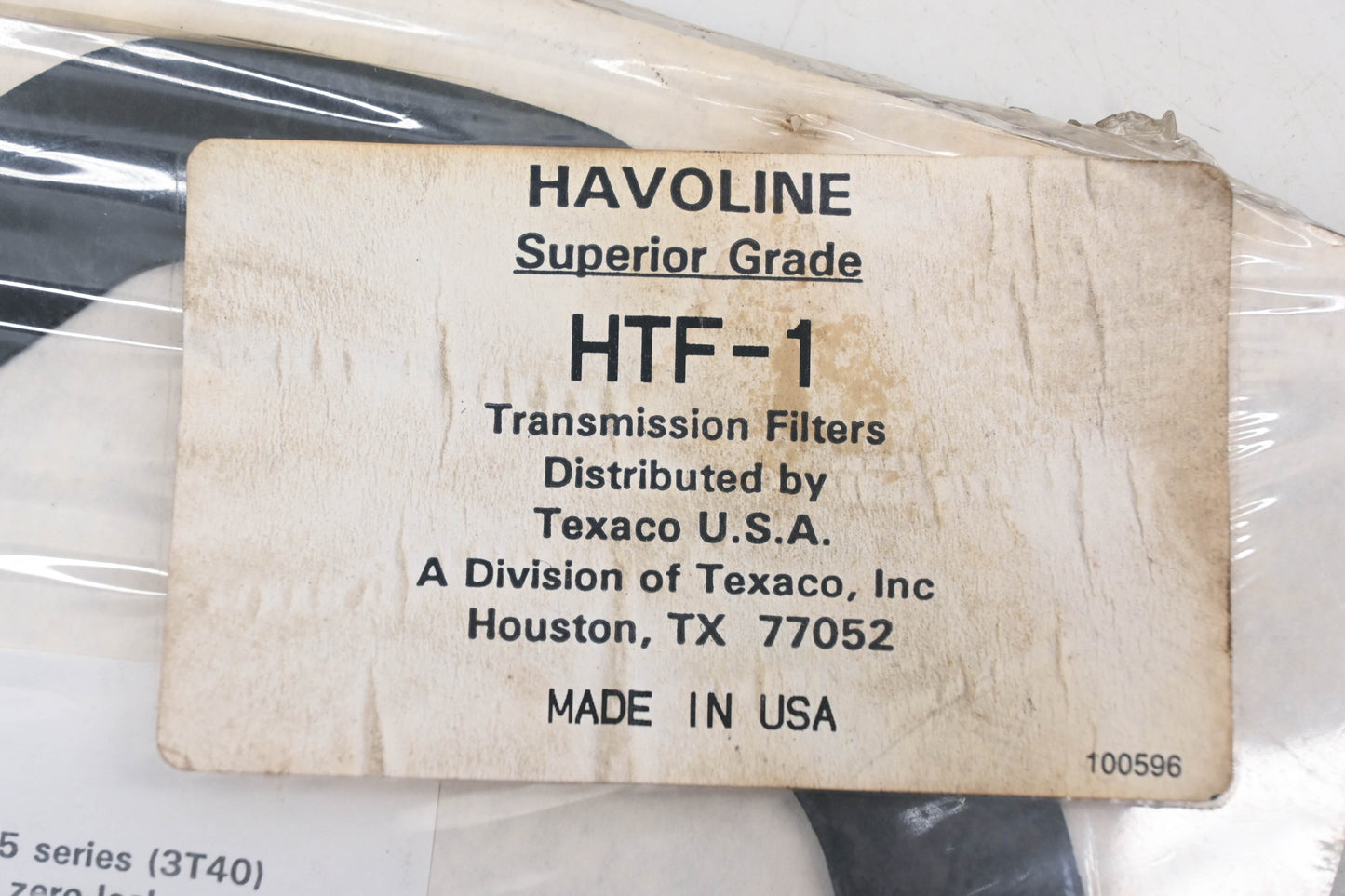 Havoline HTF-1, HFT1 Transmission Filter & Gasket Kit NOS