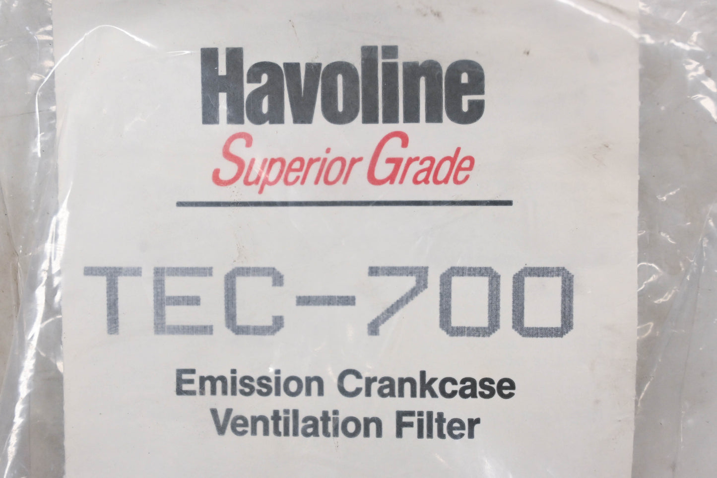 Havoline TEC-700, TEC700 Emission Crankcase Ventilation Filter NOS