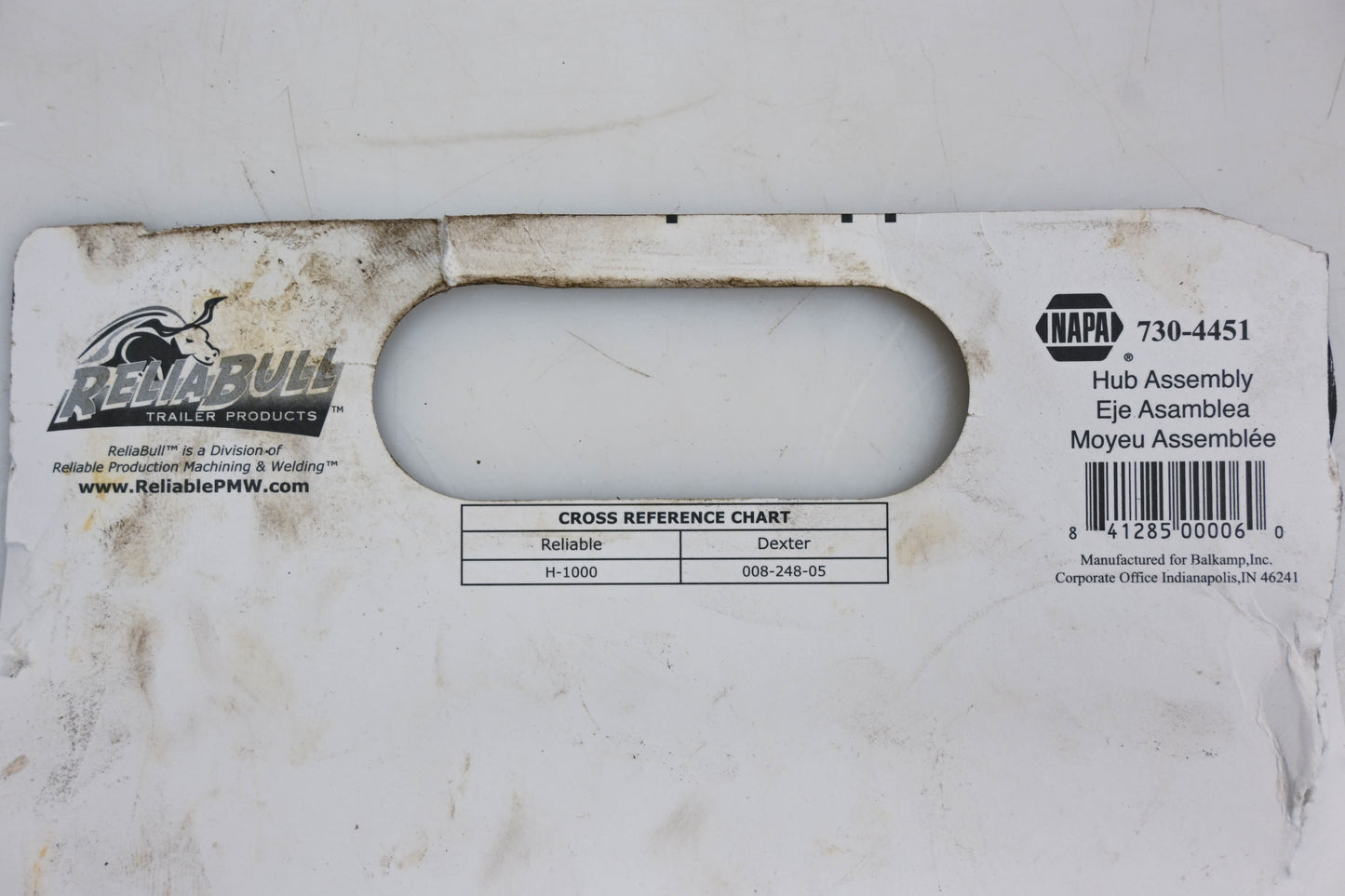 NAPA 730-4451 ReliaBull Trailer Axle Hub Assembly NOS