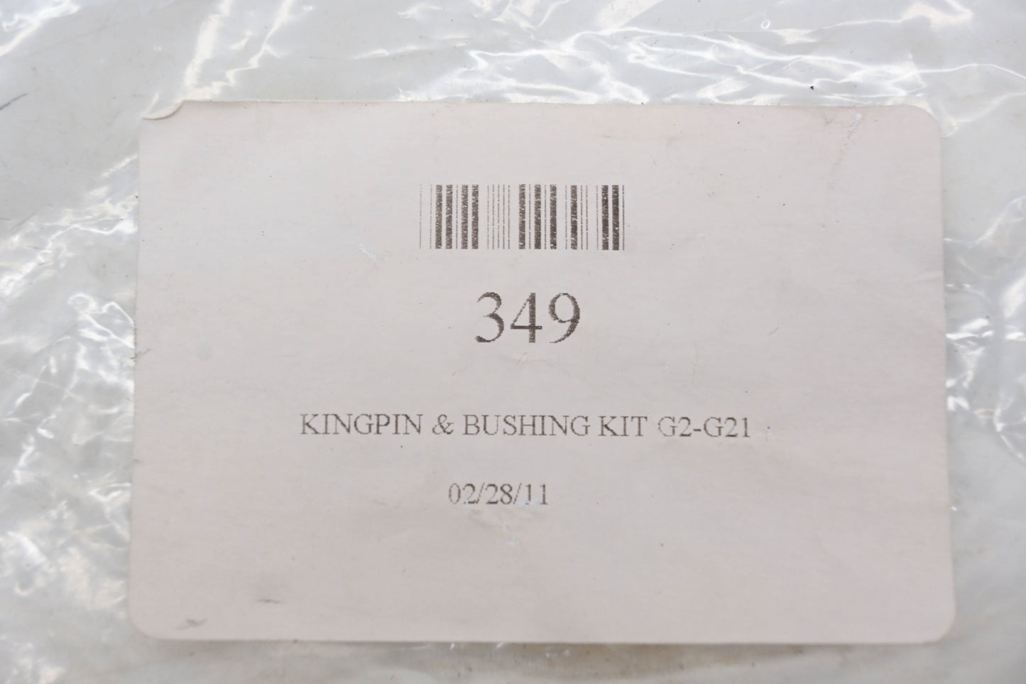 Nivel 349, G2-G21 G2-G21 Kingpin & Bushing Kit NOS