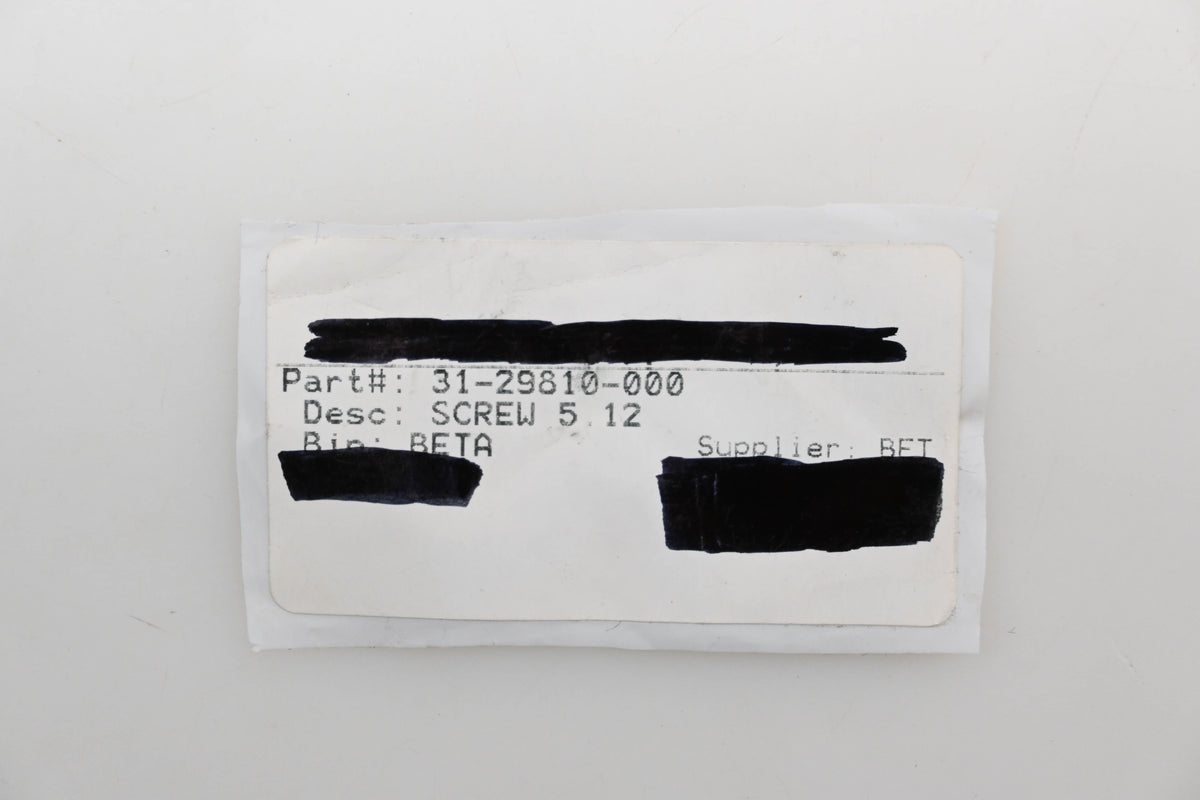 Beta 31-29810-000, 31.29810.000 Screw 5.12 NOS