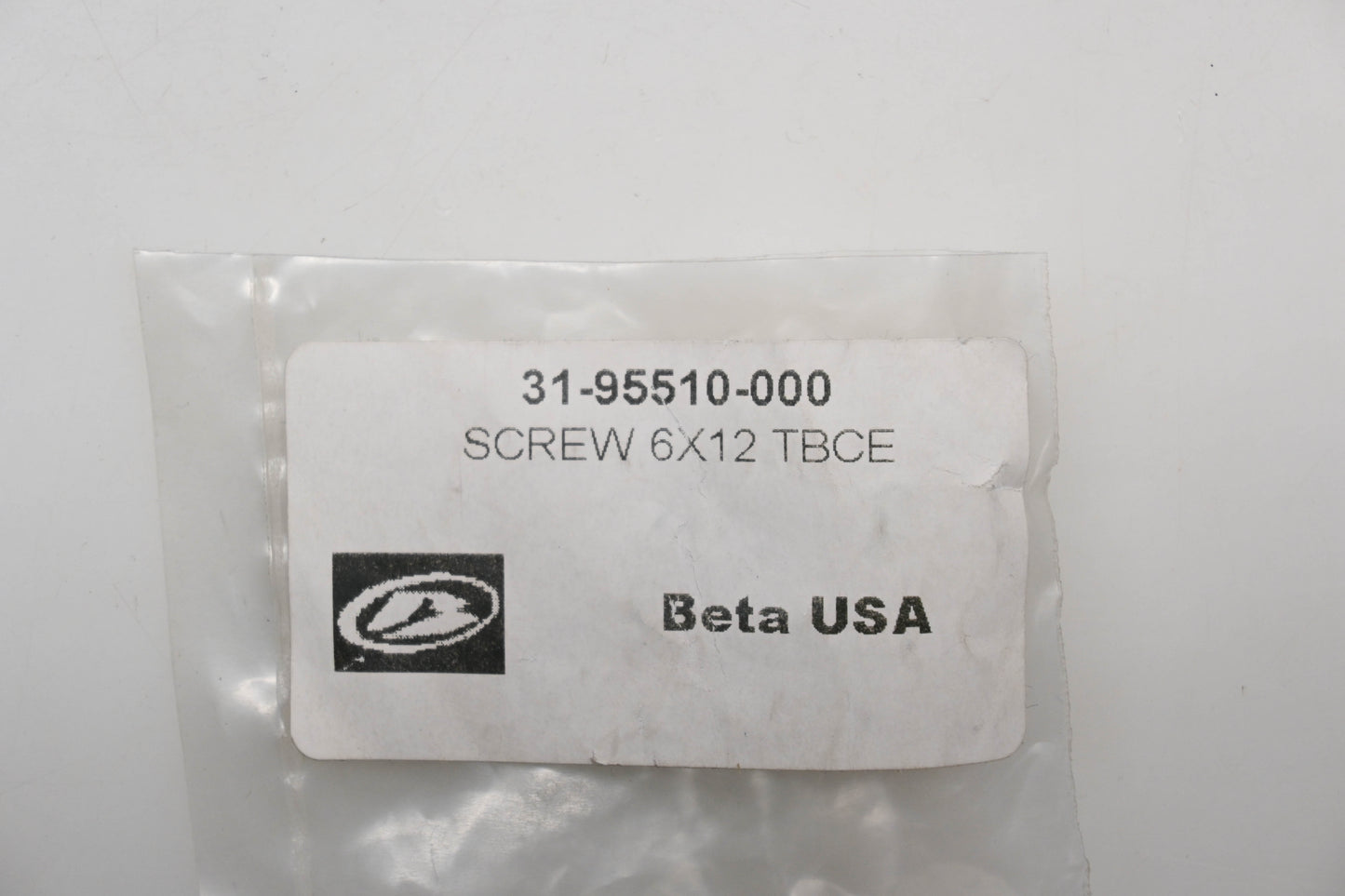 Beta 31-95510-000, 31.95510.000 Screw 6x12 TBCE NOS