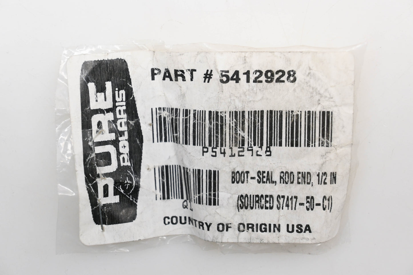 New OEM Polaris 5412928 1/2in Tie Rod End Boot Seal NOS