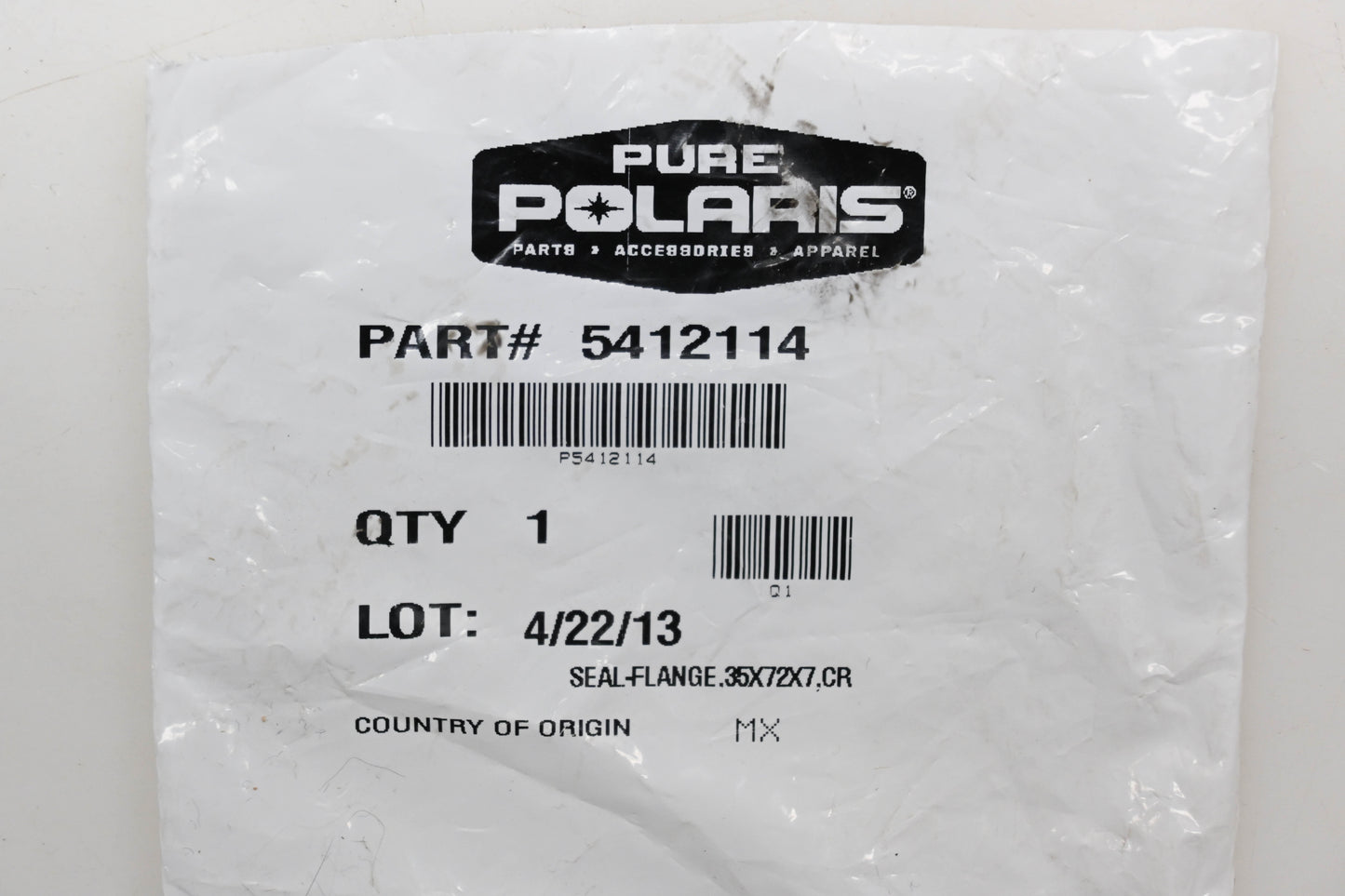 New OEM Polaris 5412114 CR 35x72x7mm Flanged Seal NOS