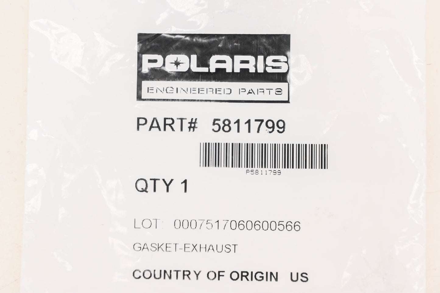 New OEM Polaris 5811799 Exhaust Gasket NOS