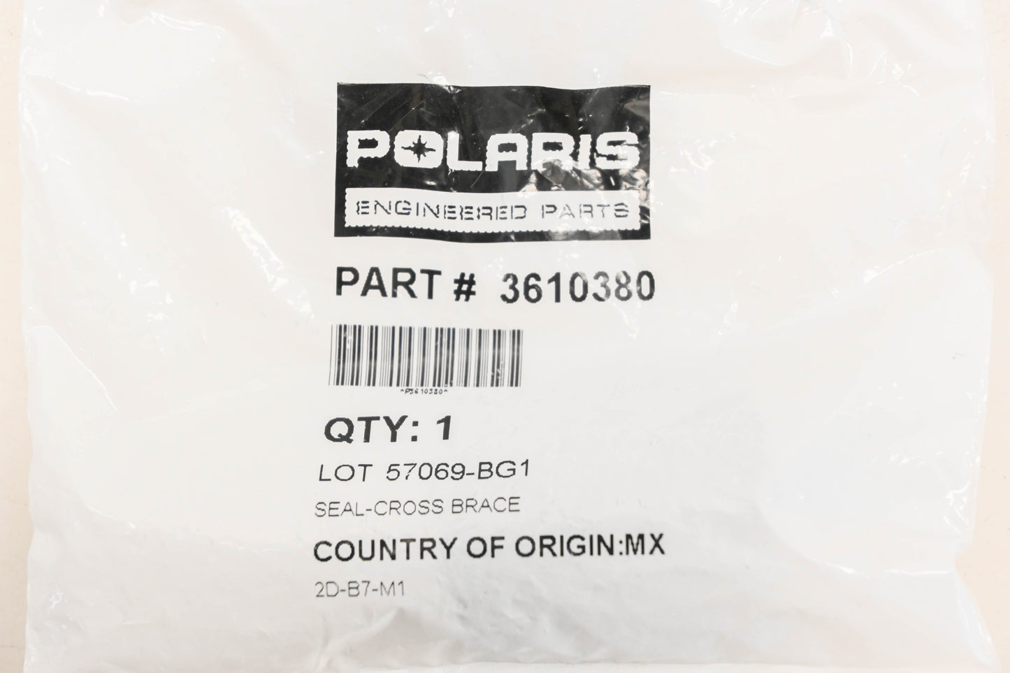 New OEM Polaris 3610380 Cross Brace Seal NOS
