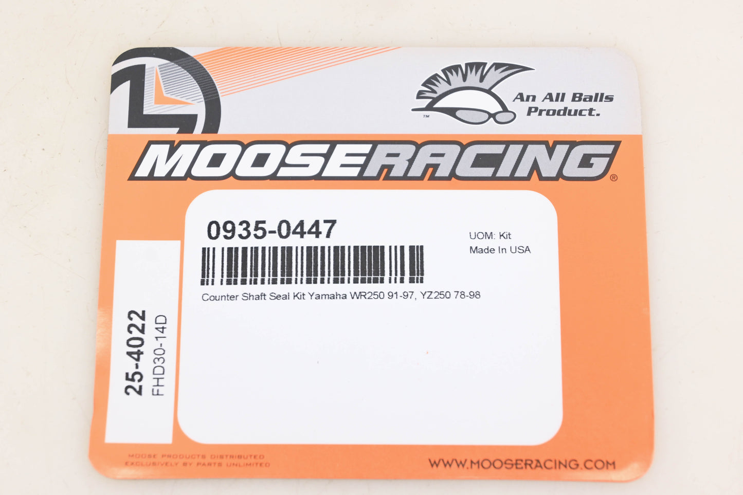 Moose Racing 0935-0447, 25-4022 Yamaha Countershaft Seal Kit NOS