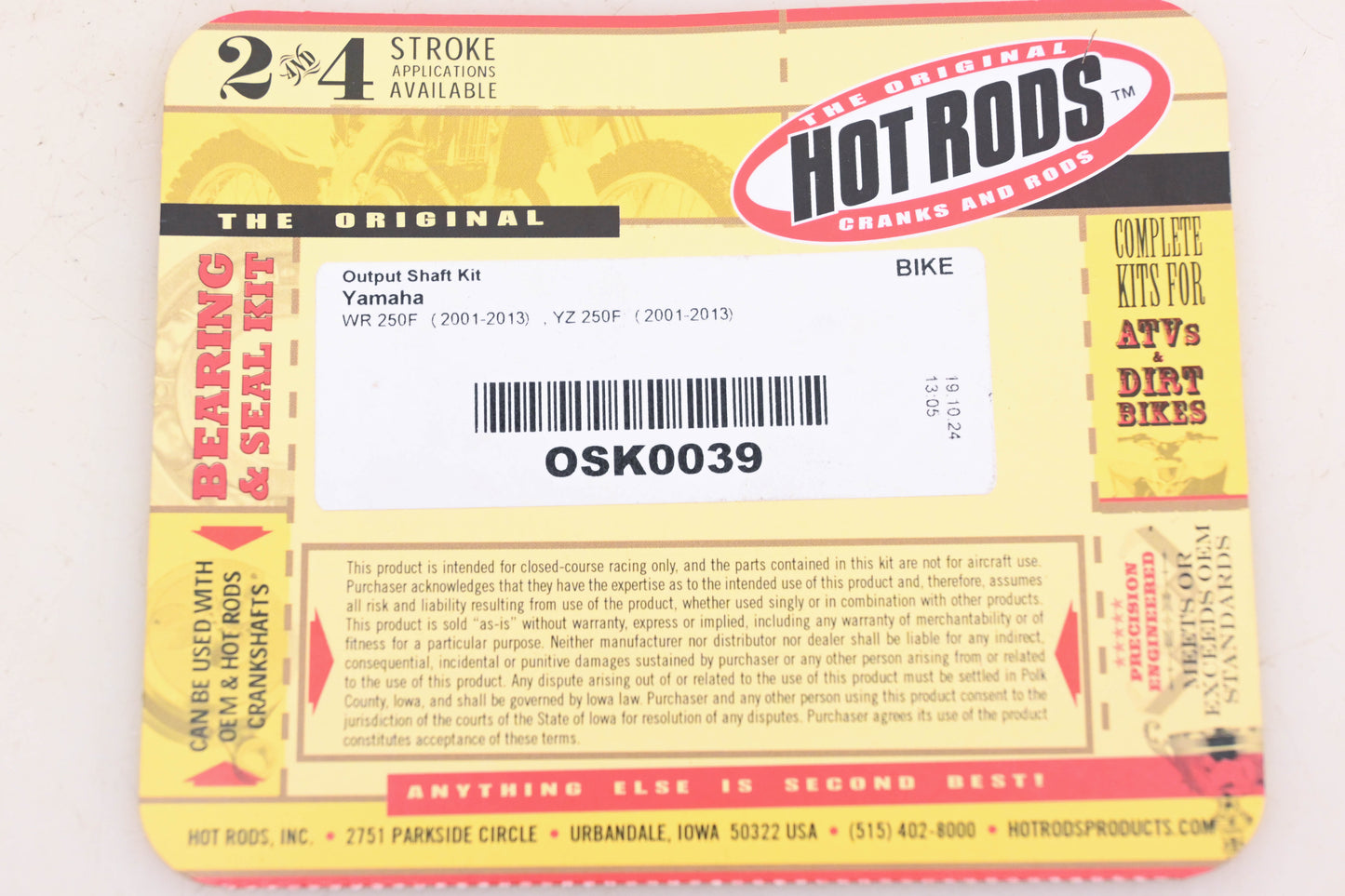 Hot Rods OSK0039, 421-5039 Countershaft Seal Kit NOS