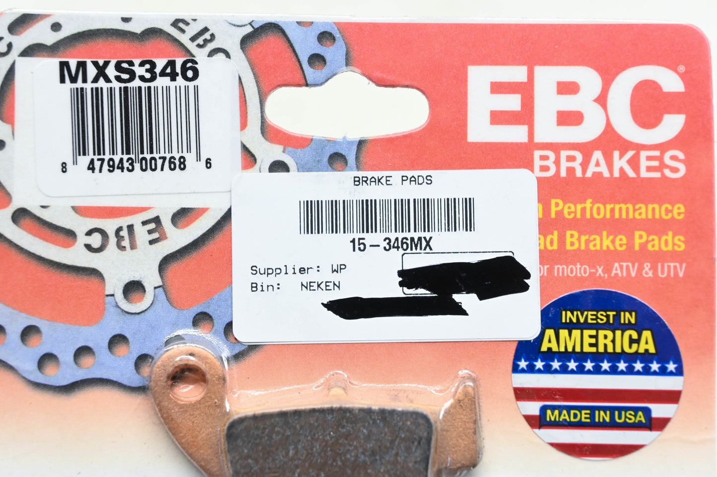 EBC MXS346, 15-346MX Brake Pad Kit NOS
