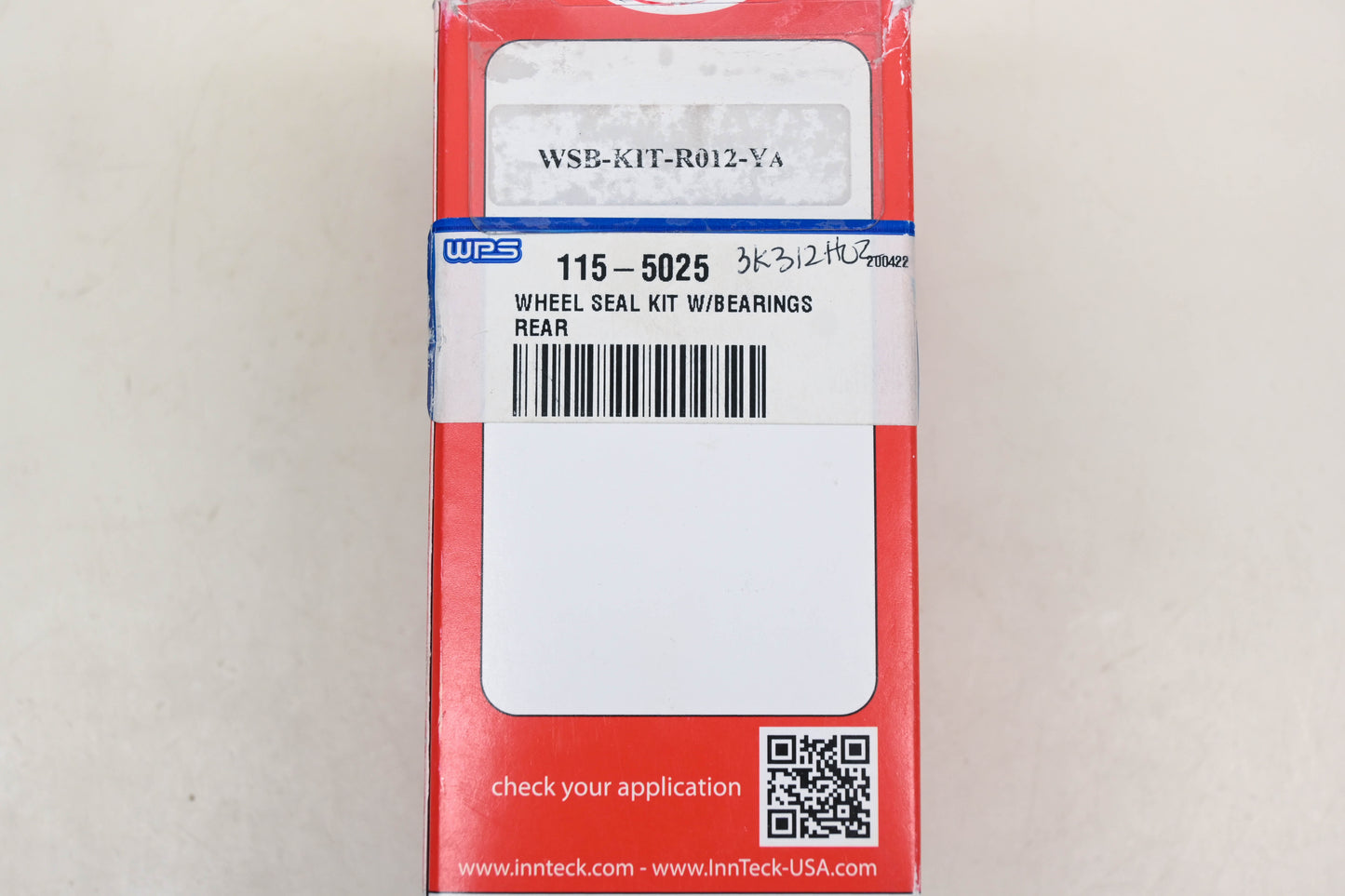 Innteck WSB-KIT-R012-YA, 115-5025 Rear Wheel Bearing & Seal Kit NOS