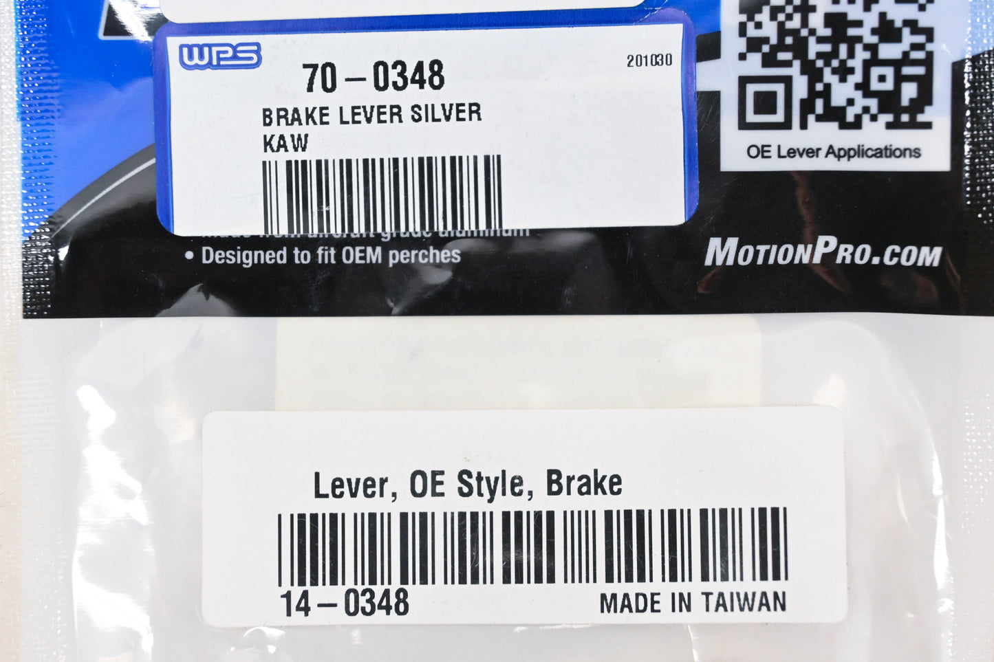 Motion Pro 14-0348, 70-0348 Silver Brake Lever NOS