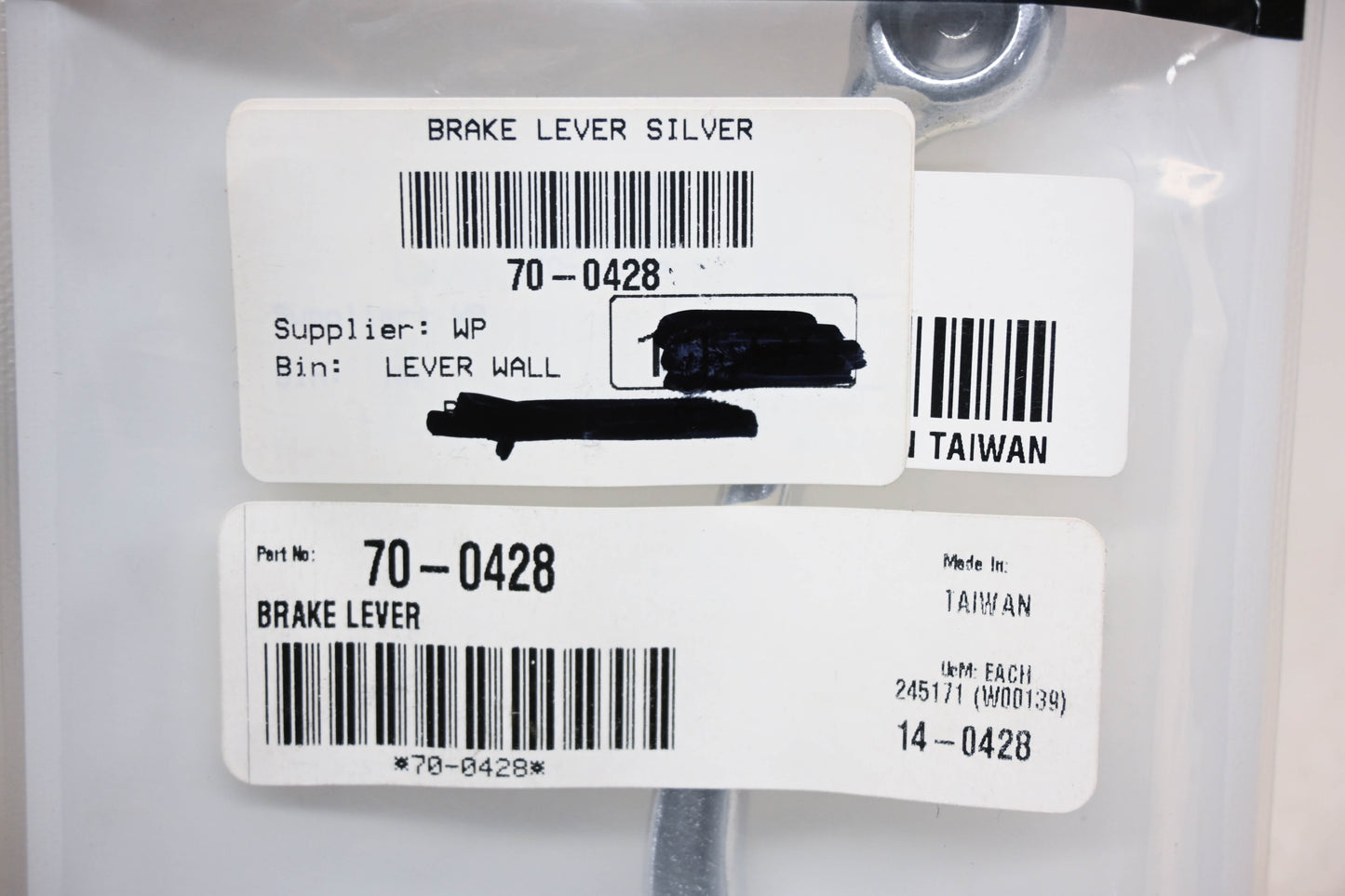 Motion Pro 14-0428, 70-0428 Silver Brake Lever NOS
