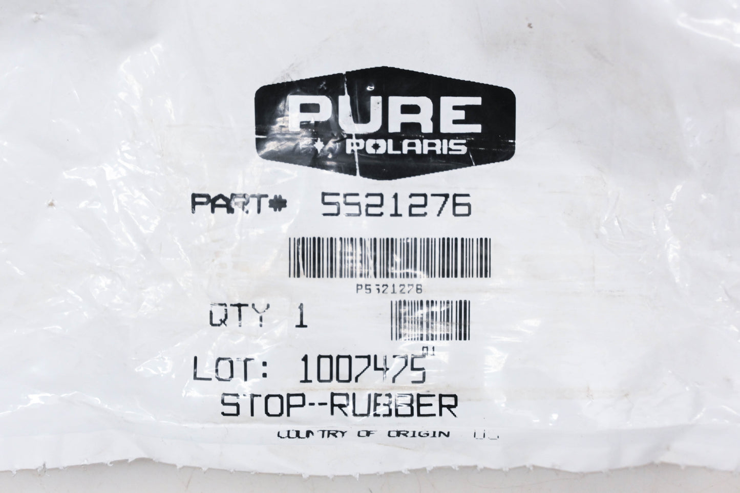 New OEM Polaris 5521276 Rubber Ski Stop NOS