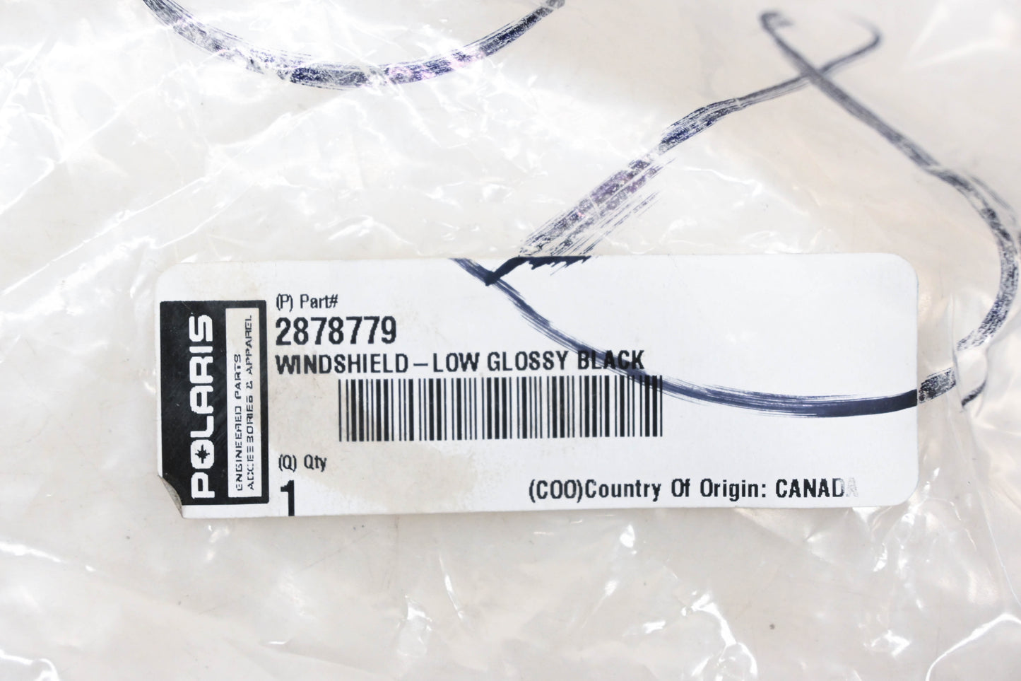 New OEM Polaris 2878779 Black Low Windshield NOS