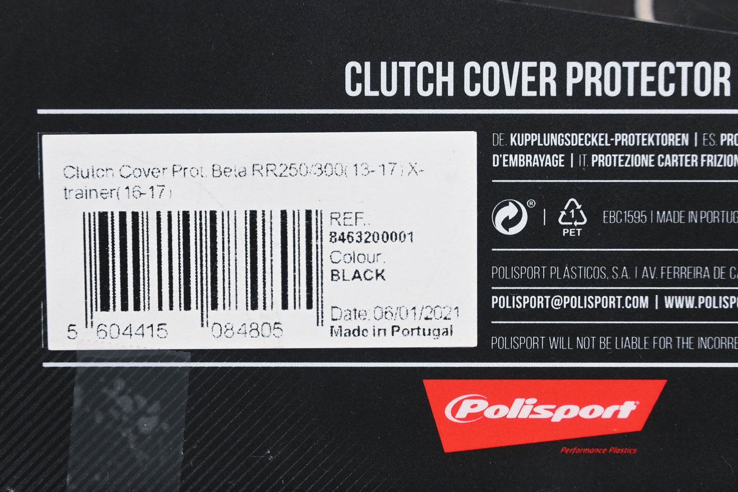 Polisport 8463200001, 64-0761B Black Ignition Cover Protector NOS