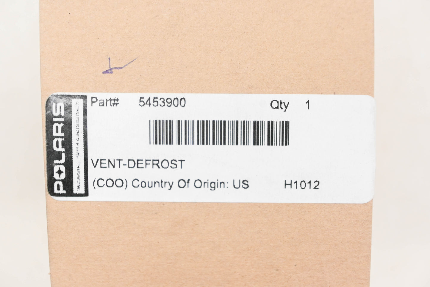 New OEM Polaris 5453900 Black Defrost Vent NOS