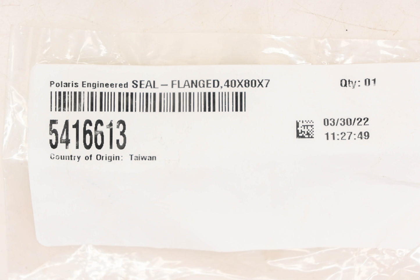 New OEM Polaris 5416613 Flanged 40x80x7 Seal NOS