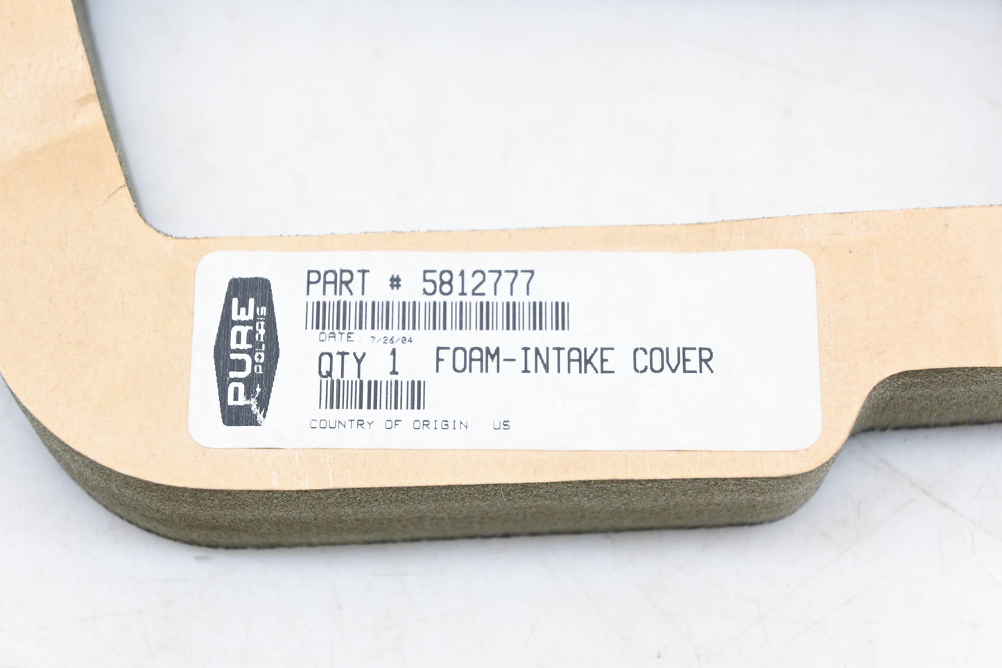 New OEM Polaris 5812777 Hood Intake Cover Foam Pad NOS