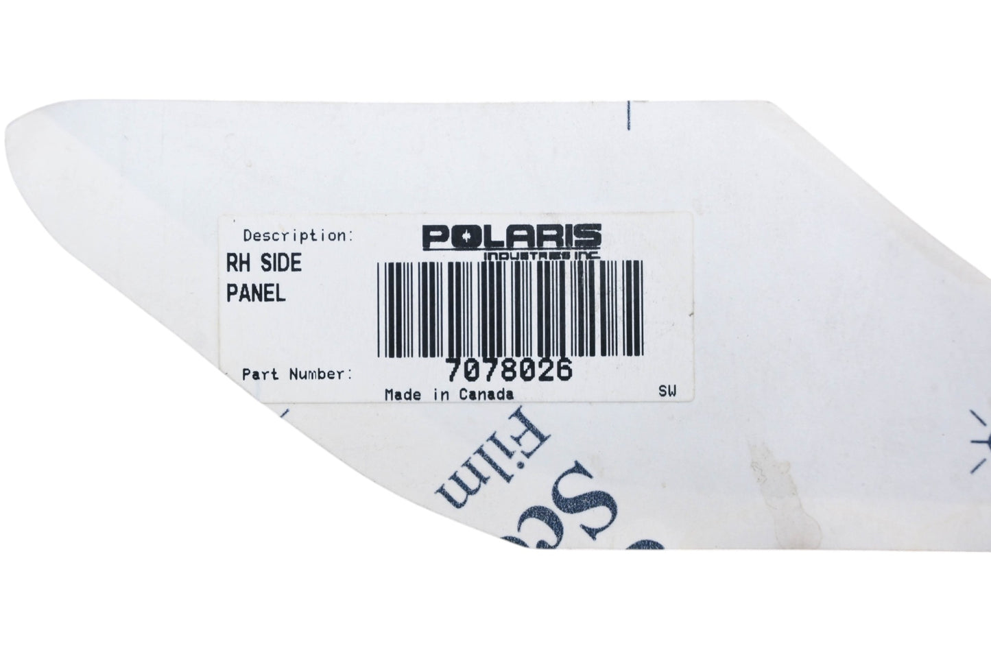 New OEM Polaris 7078026 Righthand Side Panel Decal NOS