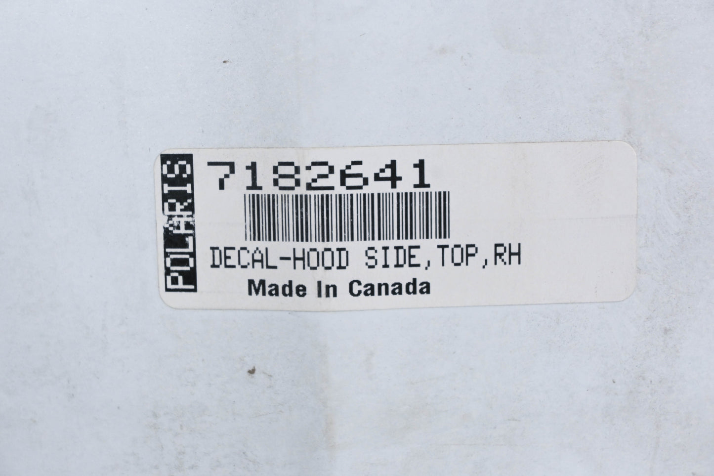 New OEM Polaris 7182641 DOHC 1000 Righthand Hood Side Decal NOS