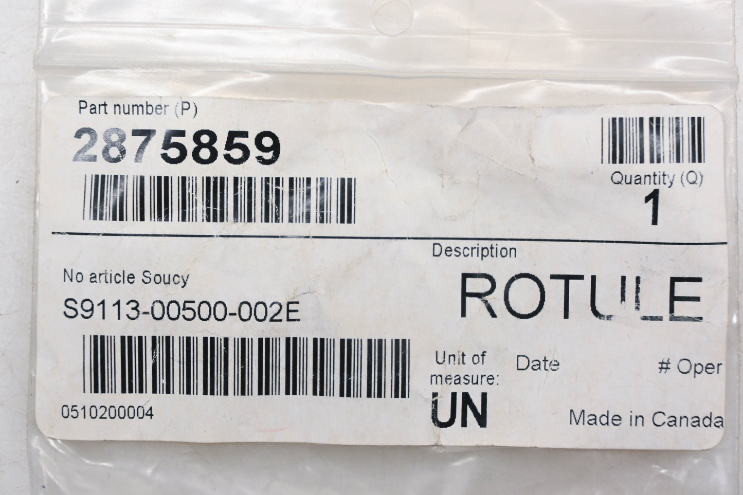 New OEM Polaris 2875859 Rod End Ball Joint NOS