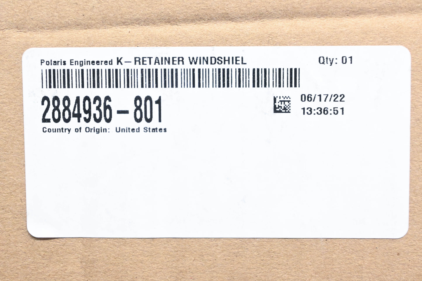 New OEM Polaris 2884936-801 Lime Green Low Windshield NOS