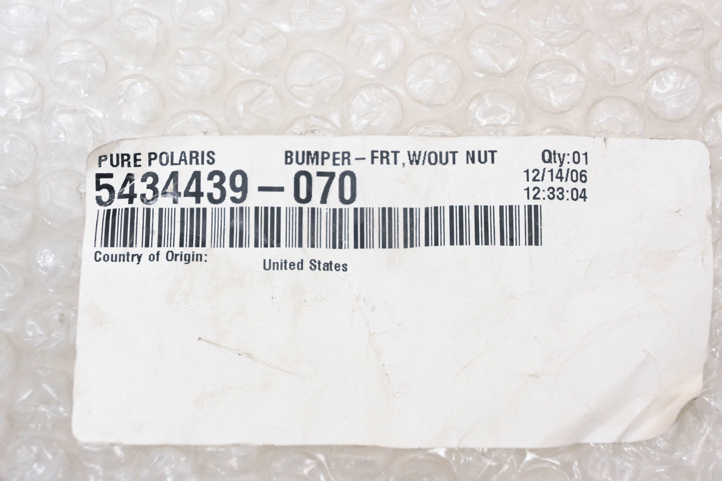New OEM Polaris 5434439-070 Front Bumper Grab Bar NOS