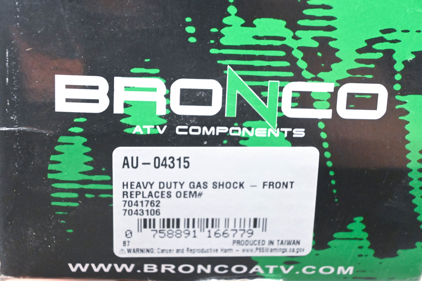 Bronco AU-04315, 7041762, 7043106 Front Heavy Duty Gas Shock Kit NOS