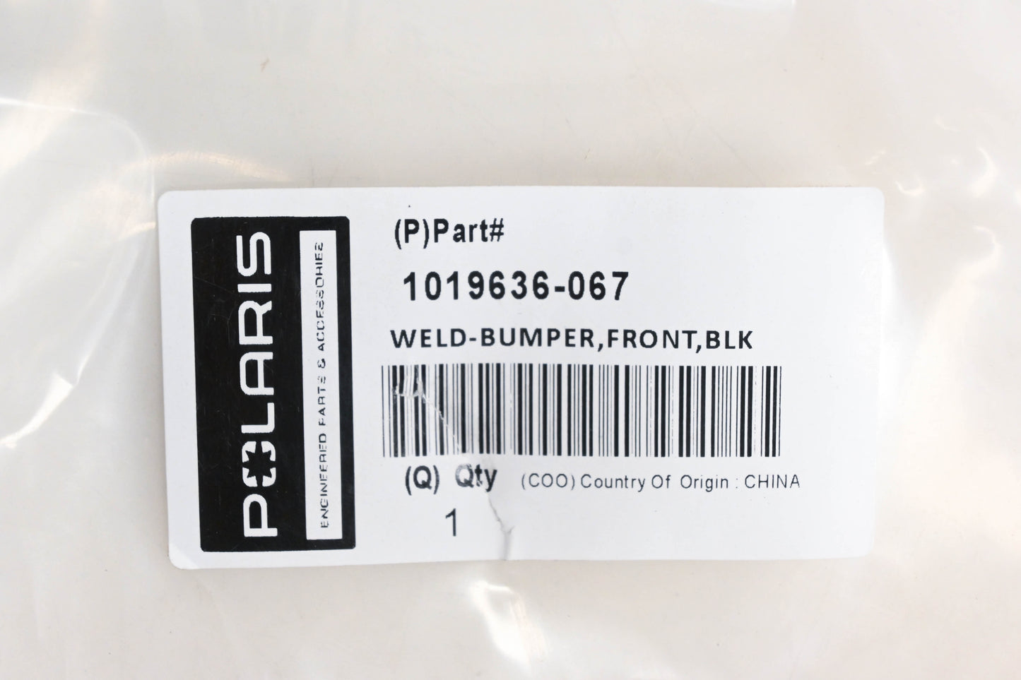 New OEM Polaris 1019636-067 Black Front Bumper Grab Bar NOS
