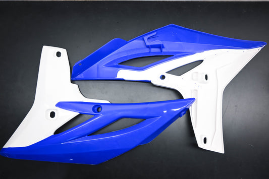 Acerbis 0013760.245, 2171761006, 21717-61006 Blue/White Radiator Scoop Kit NOS