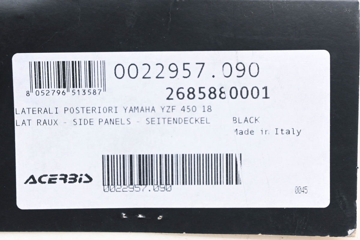 Acerbis 0022957.090, 2685880001, 26858-80001 Black Side Panel Kit NOS