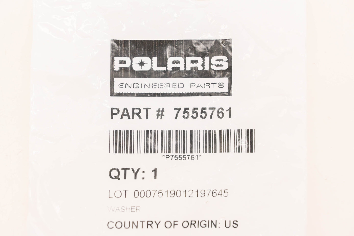 New OEM Polaris 7555761 Washers Qty 3 NOS