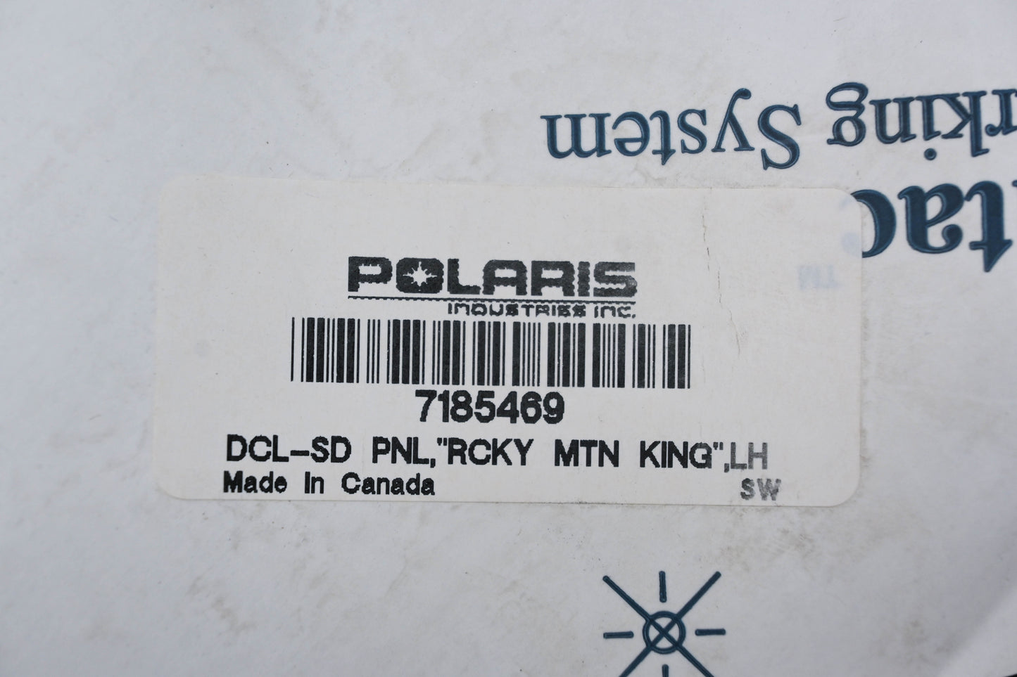 New OEM Polaris 7185469 Rocky Mountain King Left Side Decal NOS